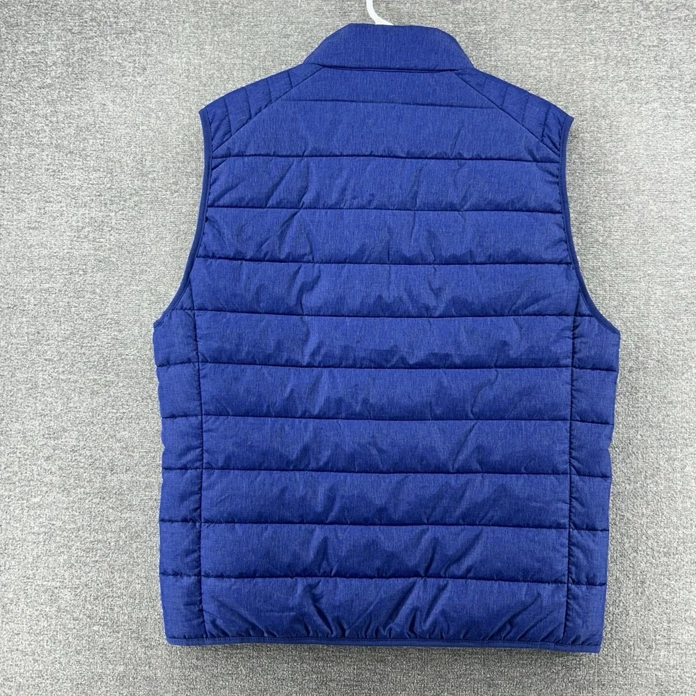 UNTUCKit Thierry Puffer Full Zip Vest Men Size Large Blue Quilted Soft Shell
